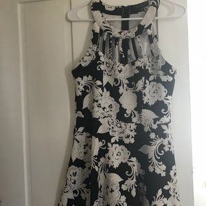 Rixxi black and white Floral dress size XL